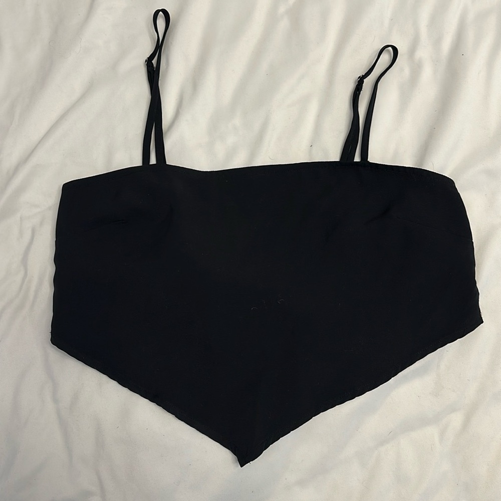 Abercrombie Black Bandana Scarf Top